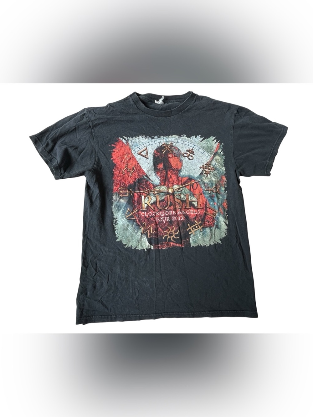 RUSH CLOCKWORK ANGELS TOUR 2012 BLACK TSHIRT MEDIUM